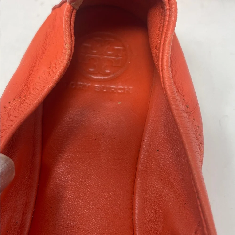 Tory Burch Orange Ballet Flat Slip-On Shoes